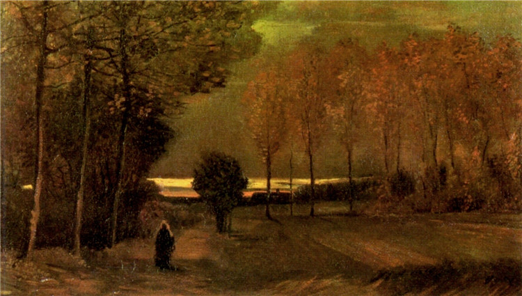 Autumn Landscape At Dusk Van Gogh Oil Painting